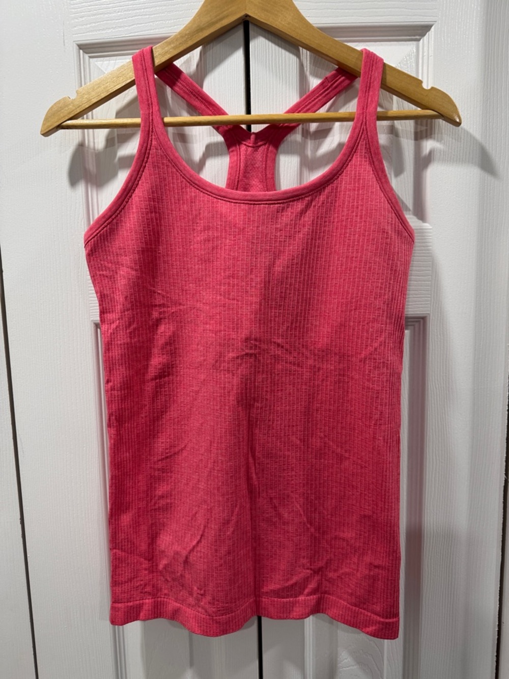 Lululemon, bright pink, built in bra, racer back tank top